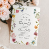 Bloemen Baby shower Tea Party Uitnodiging