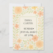 Bloemen Baby Shower Uitnodiging (Voorkant)