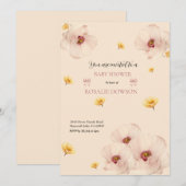 Bloemen Baby Shower Uitnodiging (Voorkant / Achterkant)