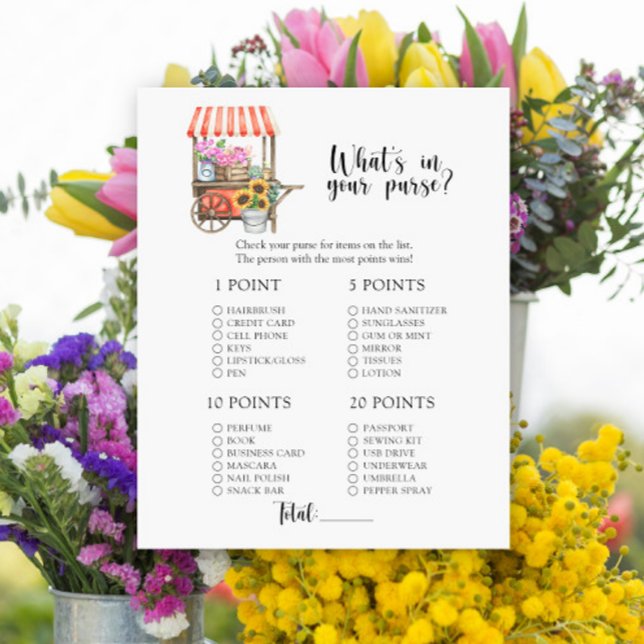 Bloemen baby shower - Wat zit er in je portemonnee (Creator heeft geüpload)