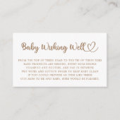 Bloemen Baby shower, Wishing Well, Informatiekaartje (Voorkant)