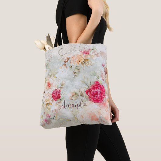 Bloemen Bachelorette Bruidsmeisje Gift Tote Bag (Dichtbij)