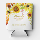 Bloemen Bachelorette Party Rustieke zonnebloemen Blikjeskoeler (Voorkant)