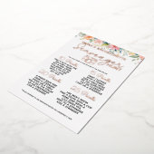 Bloemen Bachelorette Scavenger Hunt Game Bridal Folie Uitnodiging (Gedraaid)