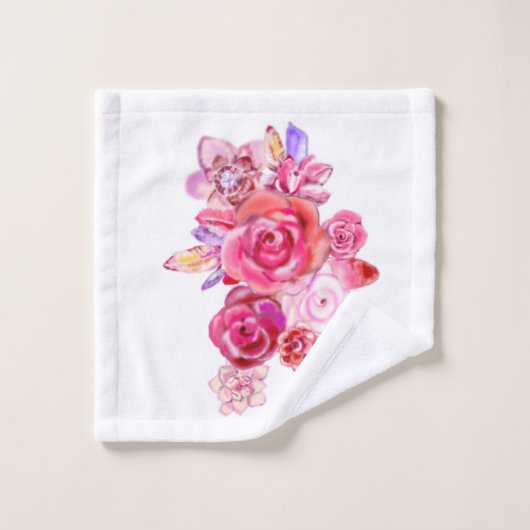 Bloemen - bad handdoek (Wasdoekje)