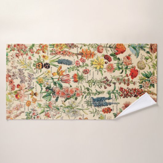  bloemen badhanddoek (Badhanddoek)