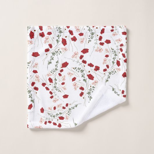 Bloemen Badkamer Accessoires Bad Handdoek (Wasdoekje)