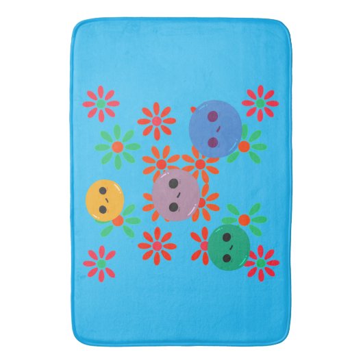Bloemen badmat! badmat (Voorkant Verticaal)