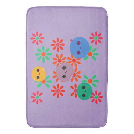 Bloemen badmat! badmat (Voorkant Verticaal)