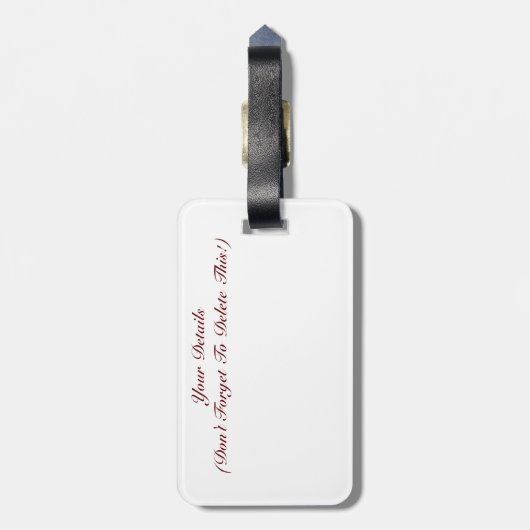 BLOEMEN BAGAGELABEL (Achterkant verticaal)