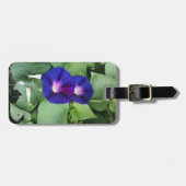 Bloemen Bagagelabel met lederen band (Voorkant horizontaal)