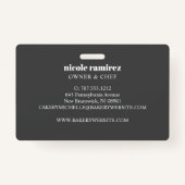 Bloemen Bakkerij Rolling Pin Patisserie goud gestr Badge (Achterkant)