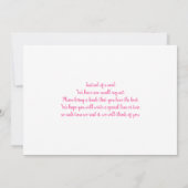 Bloemen ballon baby shower meisje uitnodiging (Achterkant)