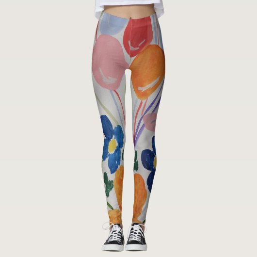 Bloemen & Ballonnen Leggings (Voorkant)