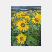 Bloemen | Balsomroot Columbia River, Oregon Fleece Deken (Voorkant)