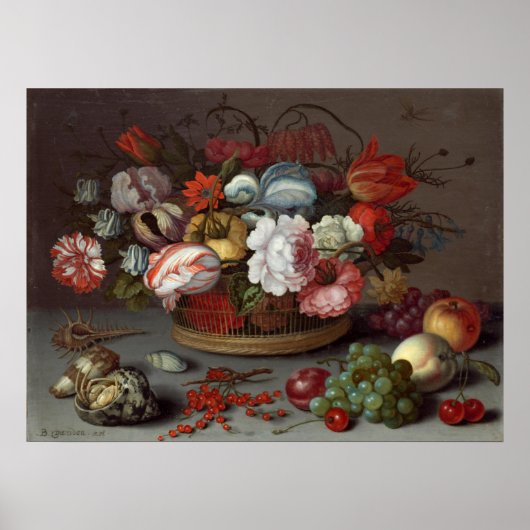 Bloemen - Balthasar van der Ast Fine Art Poster (Voorkant)