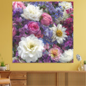 Bloemen banket canvas afdruk (Insitu (Woonkamer))