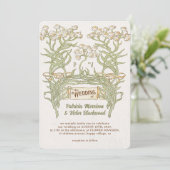  Bloemen Banner Huwelijksuitnodiging Kaart (Staand voorkant)