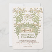 Bloemen Banner Huwelijksuitnodiging Kaart (Voorkant)