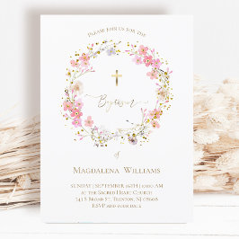 bloemen | Baptisme-uitnodiging Kaart