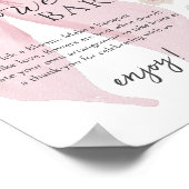 Bloemen Bar Baby Shower Bord Poster (Hoek)