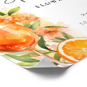 Bloemen Bar Love at First Spritz Bruidsfeest Poster (Hoek)