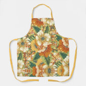 Bloemen Barok Goud Roest Groen Patroon Schort (Voorkant)