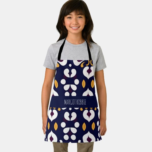 Bloemen Batik geel botanisch patroon Schort (Insitu)