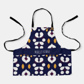 Bloemen Batik geel botanisch patroon Schort (Voorkant)