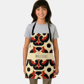 Bloemen Batik rood bloemmotief Schort (Insitu)