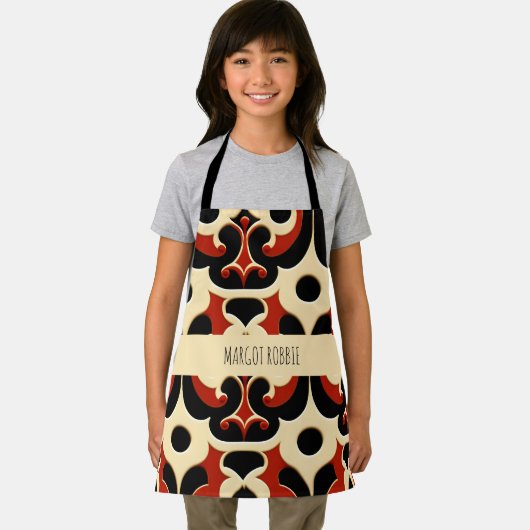 Bloemen Batik rood bloemmotief Schort (Insitu)