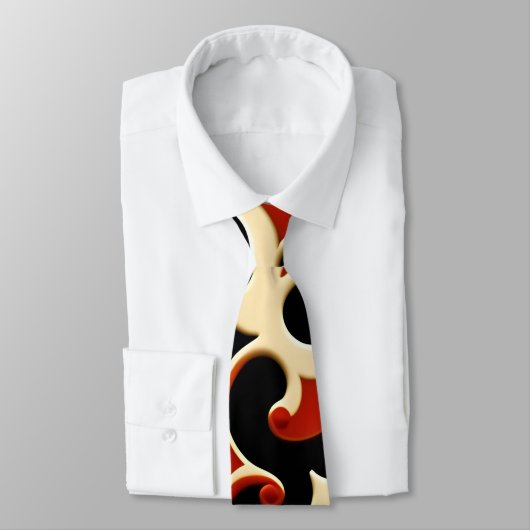 Bloemen Batik rood bloemmotief Stropdas (Gebonden)