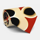 Bloemen Batik rood bloemmotief Stropdas (Opgerold)