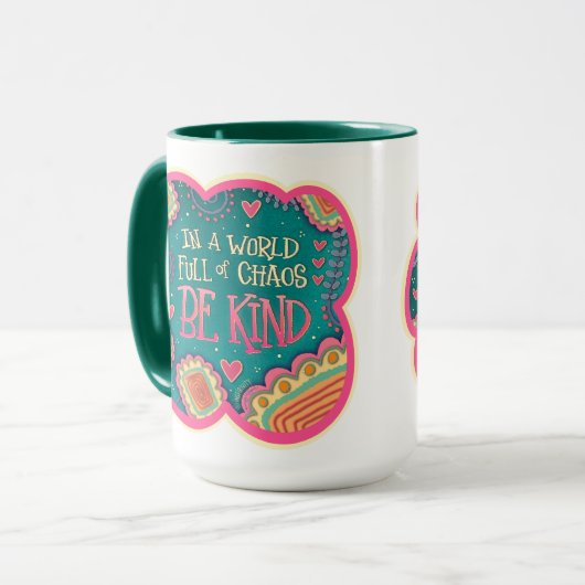  Bloemen Be Kind Inspirivity Coffee Mok (Voorkant links)