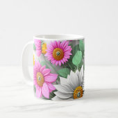 Bloemen beauty koffie koffiemok (Voorkant links)
