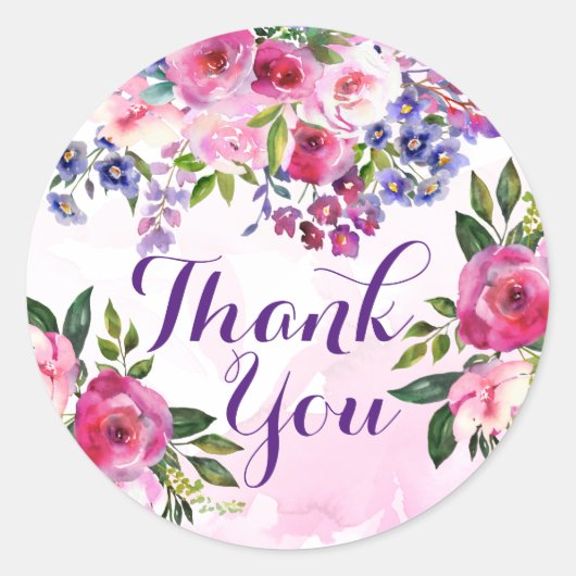 Bloemen Bedanken Stickers (Voorkant)