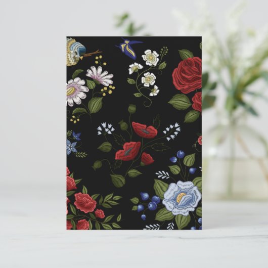 Bloemen Bedankkaart (Staand voorkant)