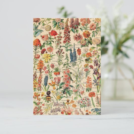  bloemen bedankkaart (Staand voorkant)