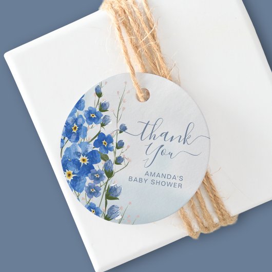 Bloemen Bedankt Boy Baby in Bloom Shower Bedankjes Labels