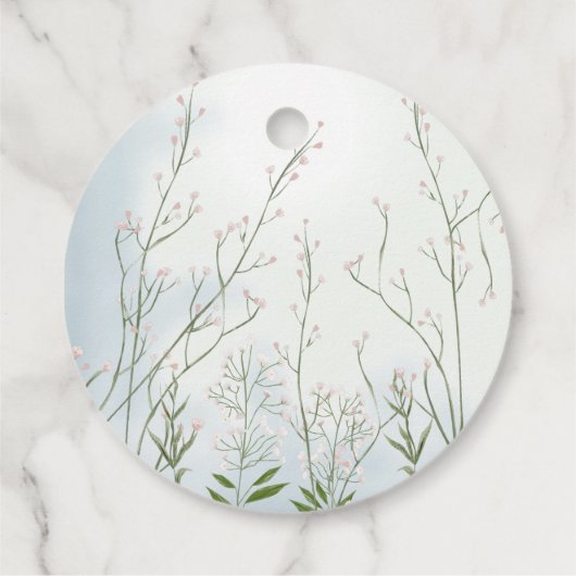 Bloemen Bedankt Boy Baby in Bloom Shower Bedankjes Labels (Achterkant)