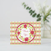 bloemen Bedankt Briefkaart (Staand voorkant)