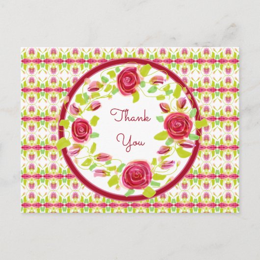 bloemen Bedankt Briefkaart (Voorkant)