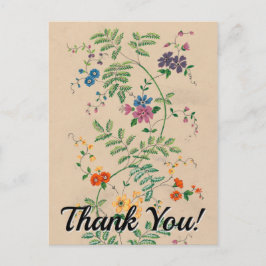 Bloemen + "Bedankt!" Briefkaart