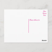 Bloemen Bedankt Geel & Roze Tulp Bloemen Briefkaart (Achterkant)