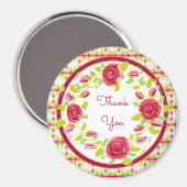  bloemen bedankt magneet (Voorkant / Achterkant)