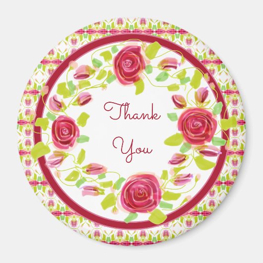  bloemen bedankt magneet (Voorkant)