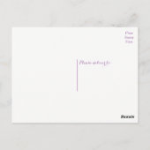 Bloemen Bedankt Paarse bloemen & groene bladeren Briefkaart (Achterkant)