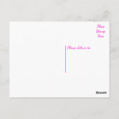 Bloemen Bedankt Pink Gerbera Daisy Flower Black Briefkaart (Achterkant)