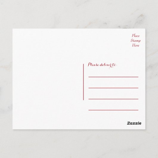 Bloemen Bedankt Rode Bourgogne & Roze Bloem Briefkaart (Achterkant)