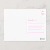 Bloemen Bedankt Roze Lavendel Daisy Flower Briefkaart (Achterkant)